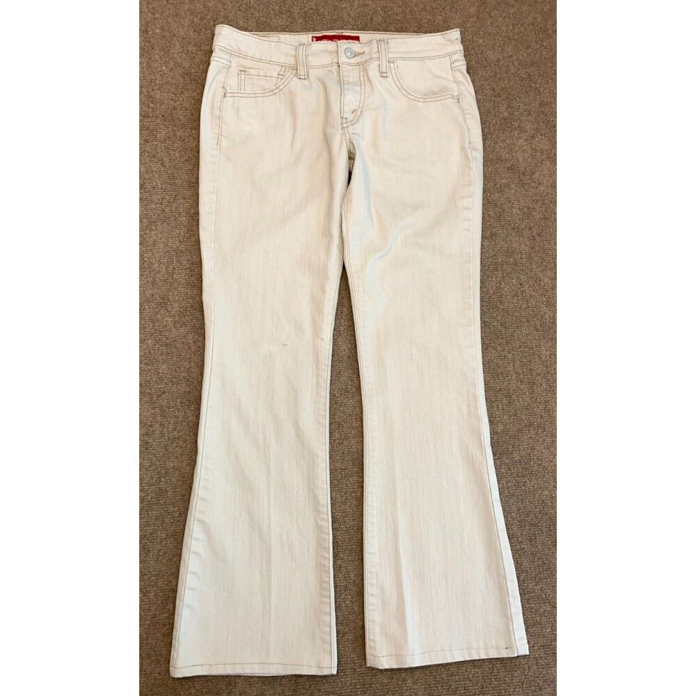 Levis 518 Jeans Womens 5/M Low Rise Bootcut Distressed Textured Stretch Denim